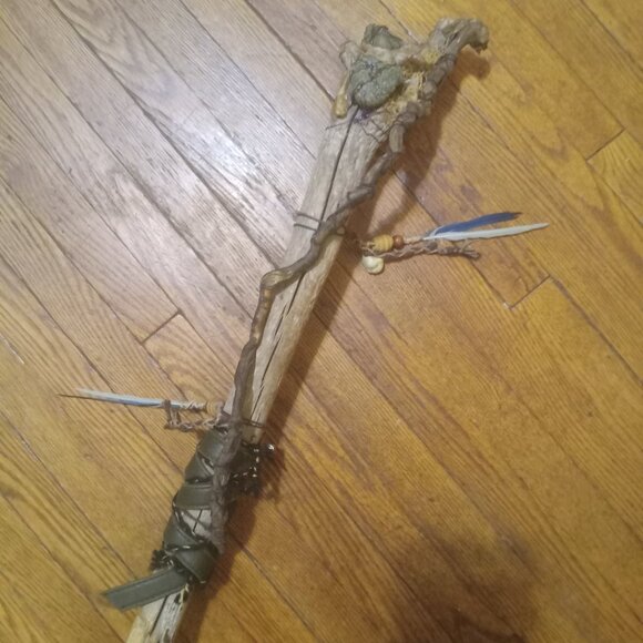 One of a Kind Wand-Handmade with authentic ancient artifact chovihani Stick - Picture 8 of 16